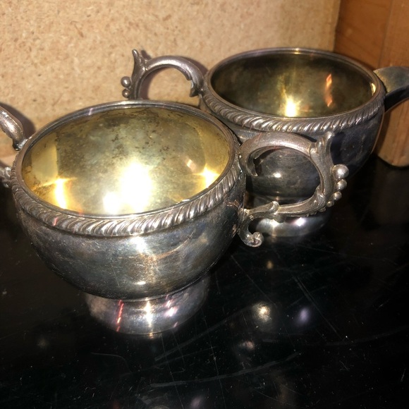 Vintage WM A ROGERS silver-plate md sugar bowls- tarnished but can be clean r - Picture 6 of 9